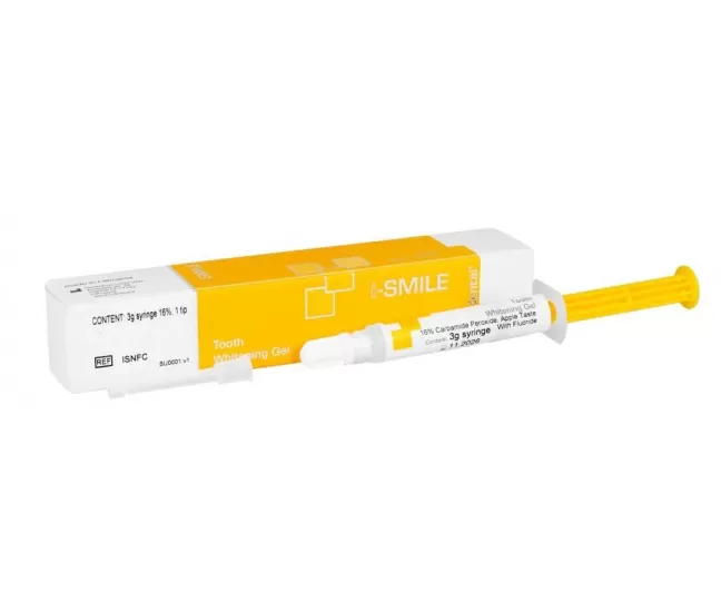 Dantų balinimo gelis i-SMILE 16%, obuolių skonio, 3 g, 1 vnt.