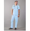 Men's Modern V-Neck Top A6010 Sky Blue