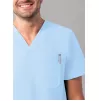 Men's Modern V-Neck Top A6010 Sky Blue