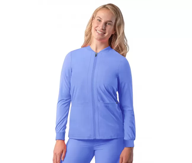 Švarkelis užsegamas užtrauktuku A6200 šviesiai mėlynas