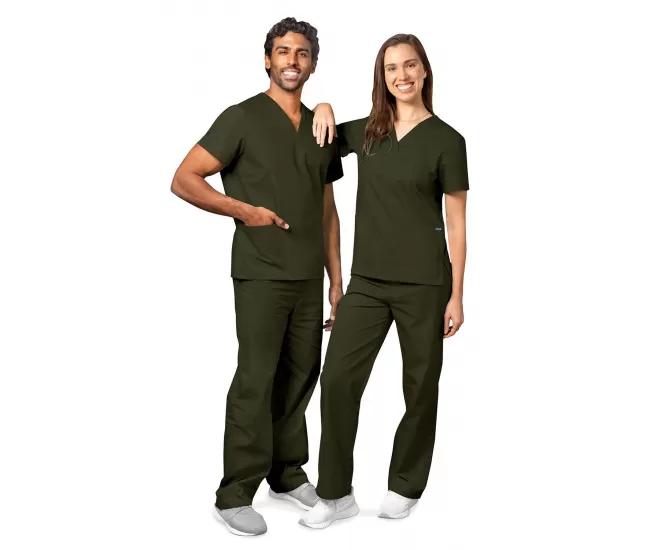 Unisex Drawstring Scrub Set 701 Olive