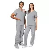 Unisex Drawstring Scrub Set 701 Silver Gray