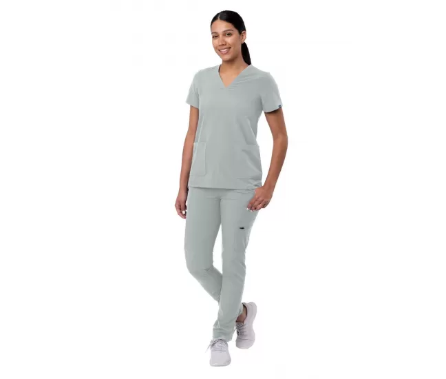 Medicininis moteriškas komplektas A9200 šviesiai pilkas