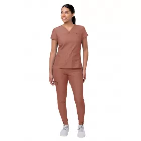 Women's Movement Booster Jogger Scrub Set P9400 Heather Coffee