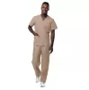 Unisex V-Neck/Drawstring Pant Scrub Set S8400 Khaki Unisex V-Neck/Drawstring Pant Scrub Set S8400 Khaki