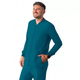 Men's Bomber Zipped Jacket A6206 Caribbean Blue Men's Bomber Zipped Jacket A6206 Caribbean Blue