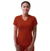 Women's Modern V-Neck Scrub Top P7002 Red Ochre