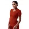 Women's Modern V-Neck Scrub Top P7002 Red Ochre