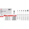 Diamond bur 379 for turbine handpiece, (the price is for 1 piece, in a package of 5 pieces)