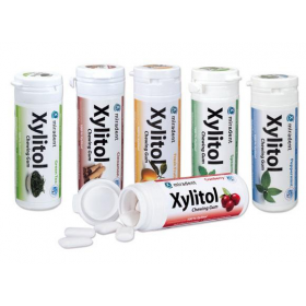 Miradent Xylitol pastilės be cukraus su ksilitoliu, 60 g