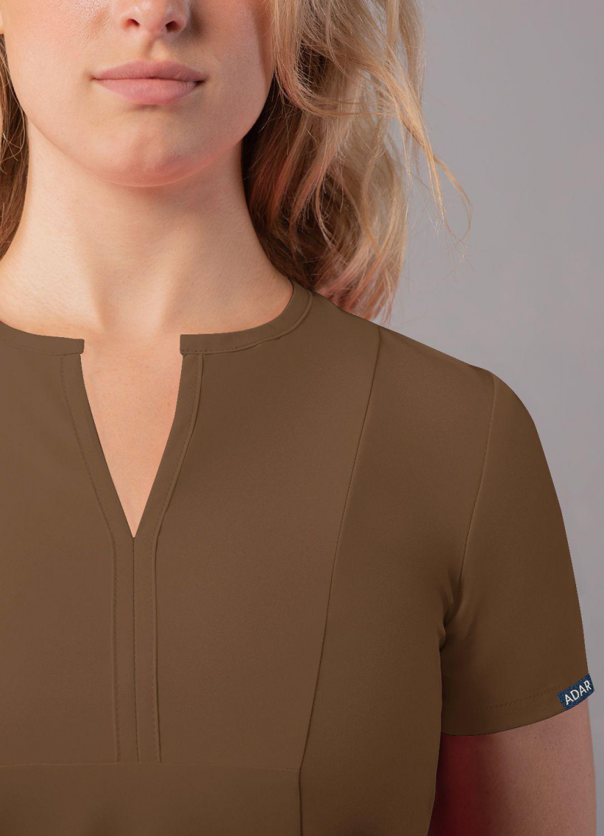 Mocha Petals V-Neck Top