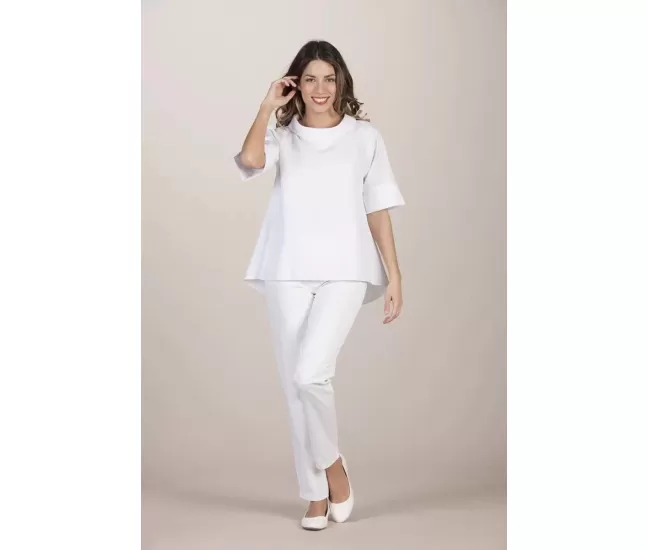 Woman top Valparaiso Levantine white
