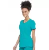 Round Neck Top CKE2624A in Teal Blue