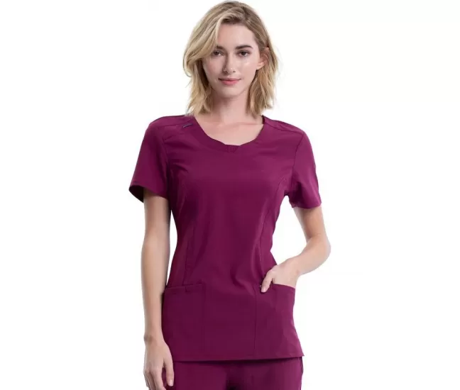 Medicininė palaidinė CKE2624A tamsiai raudona (vyno)