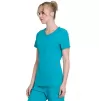 Mock Wrap Top CKE2625A in Teal Blue