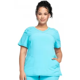 Mock Wrap Top CKE2625A in Turquoise