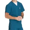 Men's V-Neck Top CKE900A in Caribbean Blue