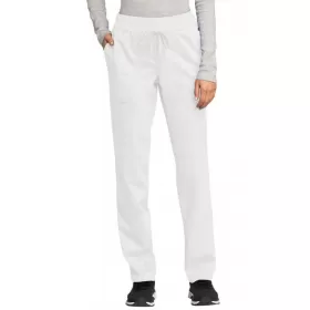 Mid Rise Tapered Leg Drawstring Pant WWE105 in White