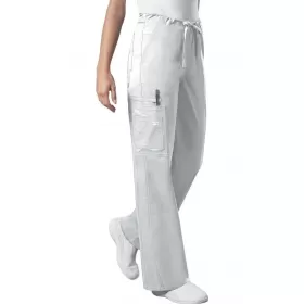 Unisex Drawstring Cargo Pant WWE4043 in White