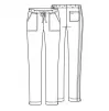 Mid Rise Slim Straight Drawstring Pant WWE4203 in Ciel