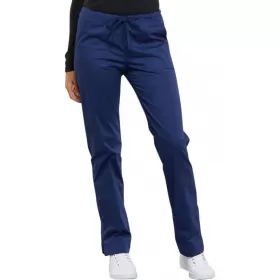 Mid Rise Slim Straight Drawstring Pant WWE4203 in Navy