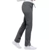 Mid Rise Slim Straight Drawstring Pant WWE4203 in Pewter