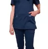 Mock Wrap Top WWE610 in Navy