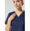 Mock Wrap Top WWE610 in Navy