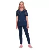 Mock Wrap Top WWE610 in Navy