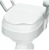 Height adjustable toilet seat booster with lid