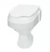 Height adjustable toilet seat booster with lid