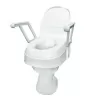 Height adjustable toilet seat booster with lid