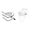 Raised toilet seat with lid, height 10 cm