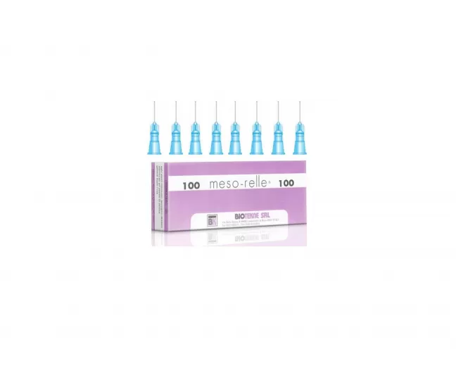 Adata mezoterapijai 31G (0,25) x 4mm, AM314, žydros spalvos, Biotekne, (kaina nurodyta už 1 vnt, pakuotėje 100 vnt, parduodama tik pakuotėmis) Adata mezoterapijai 31G (0,25) x 4mm, AM314, žydros spalvos, Biotekne, (kaina nurodyta už 1 vnt, pakuotėje 100 vnt, parduodama tik pakuotėmis)