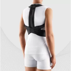 Medical elastic thoracic spine support posture corrector from breathable and durable material with metal inserts, 0108-01 AIR