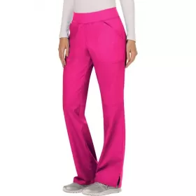 Mid Rise Straight Leg Pull-on Pant WWE110 in Electric Pink