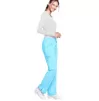 Mid Rise Straight Leg Pull-on Pant WWE110 in Turquoise