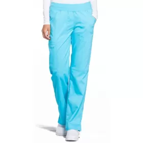 Mid Rise Straight Leg Pull-on Pant WWE110 in Turquoise