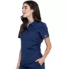 Medicininė moteriška polo palaidinė su apykakle WWE698 tamsiai mėlyna