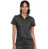 Tuckable Snap Front Polo Shirt WWE698 in Pewter