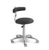 Saddle chair with wheels and backrest 1240G