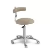 Saddle chair with wheels and backrest 1240G