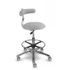Saddle chair with wheels, backrest and footrest 1240GDent