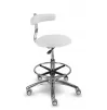 Saddle chair with wheels, backrest and footrest 1240GDent