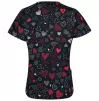 Scrub top BAMBINA, Black Hearts