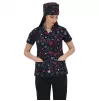 Scrub top BAMBINA, Black Hearts