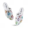 Medical shoes/clogs AERIAL Lady, White with Owls