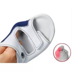 Ortopedinės odinės šlepetės Hallux, baltos Ortopedinės odinės šlepetės Hallux, baltos