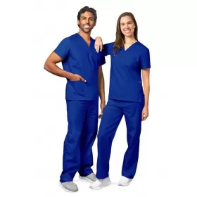 Unisex Drawstring Scrub Set 701 Royal Blue Unisex Drawstring Scrub Set 701 Royal Blue