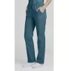 Mid Rise Slim Straight Drawstring Pant WWE4203 in Caribbean Blue Mid Rise Slim Straight Drawstring Pant WWE4203 in Caribbean Blue